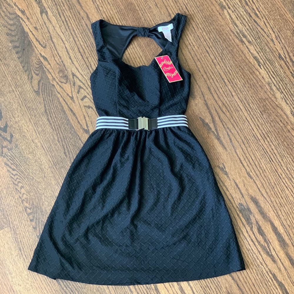 NWT Candies little black dress original belt